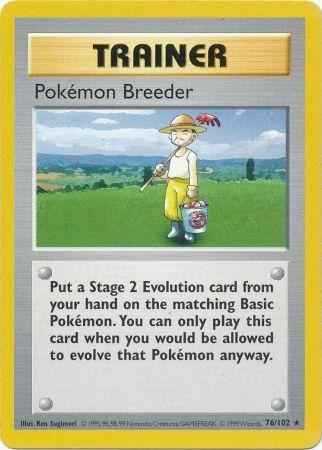 Pokemon Breeder (76/102) [Base Set Shadowless Unlimited] | Jack's On Queen