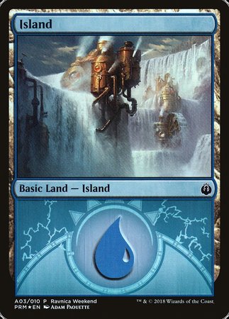 Island - Izzet (A03) [GRN Ravnica Weekend] | Jack's On Queen