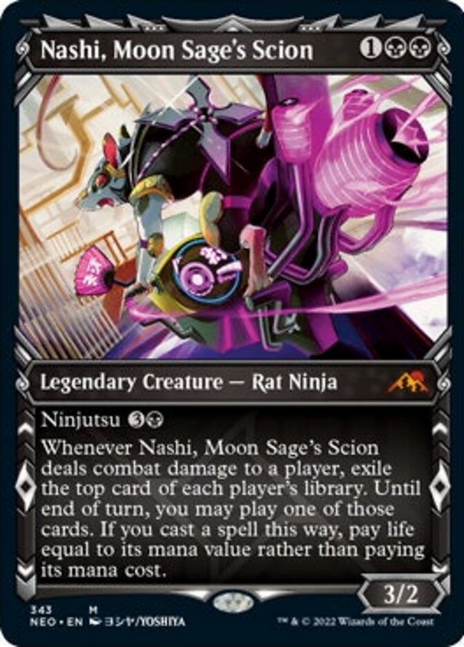 Nashi, Moon Sage's Scion (Showcase Ninja) [Kamigawa: Neon Dynasty] | Jack's On Queen