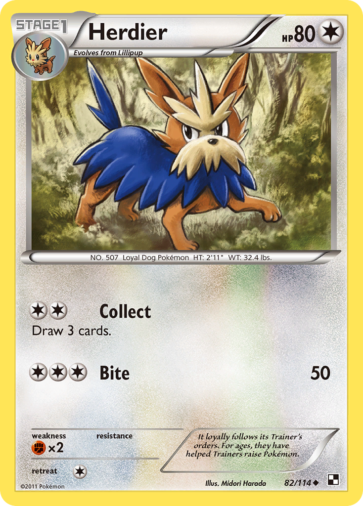 Herdier (82/114) [Black & White: Base Set] | Jack's On Queen