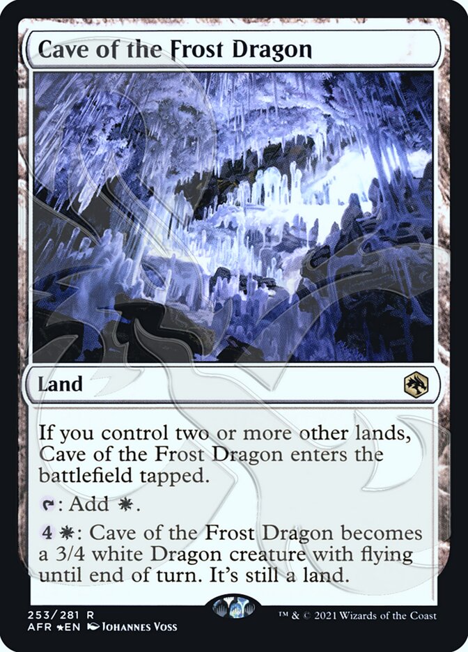 Cave of the Frost Dragon (Ampersand Promo) [Dungeons & Dragons: Adventures in the Forgotten Realms Promos] | Jack's On Queen