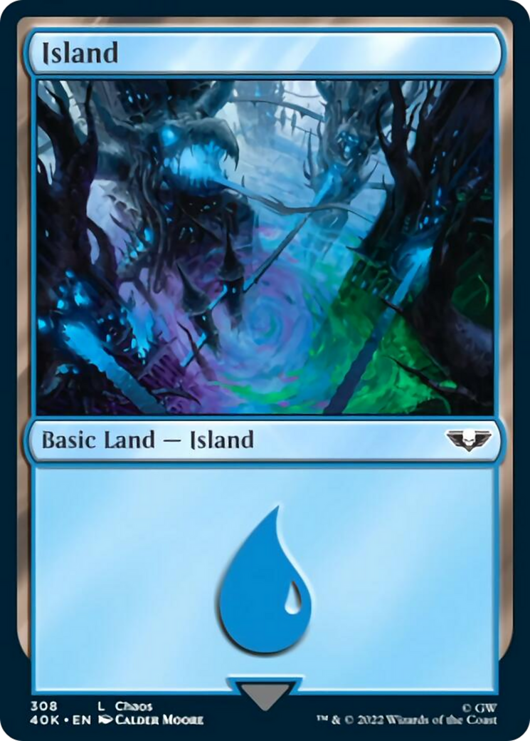 Island (308) (Surge Foil) [Universes Beyond: Warhammer 40,000] | Jack's On Queen