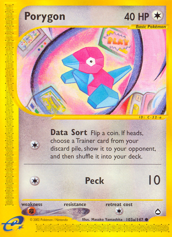 Porygon (103a/147) [Aquapolis] | Jack's On Queen