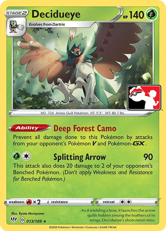 Decidueye (013/189) [Prize Pack Series One] | Jack's On Queen