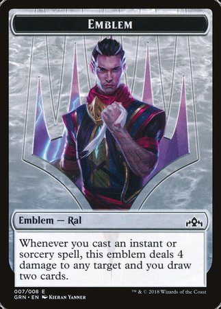 Emblem - Ral, Izzet Viceroy [Guilds of Ravnica Tokens] | Jack's On Queen