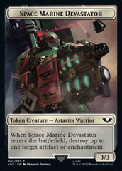 Soldier (002) // Space Marine Devastator Double-sided Token [Universes Beyond: Warhammer 40,000 Tokens] | Jack's On Queen