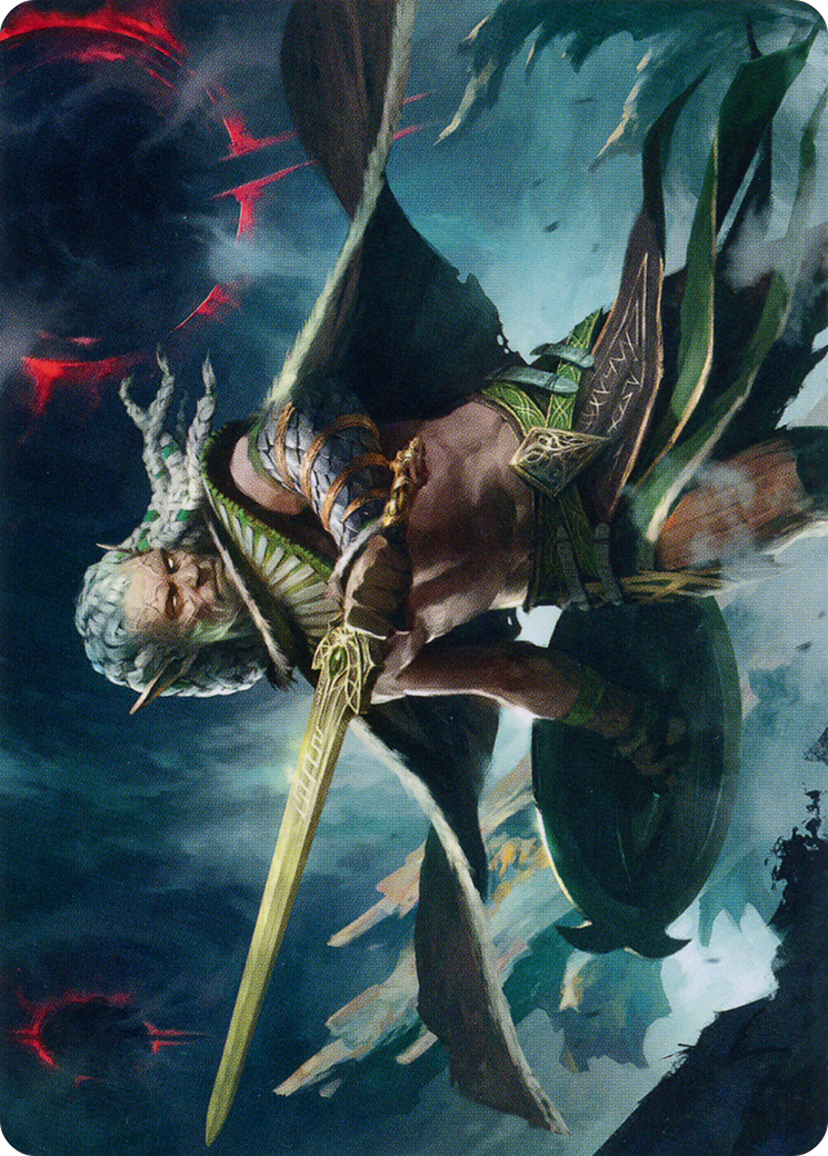 Serpent-Blade Assailant Art Card (40) [March of the Machine Art Series] | Jack's On Queen