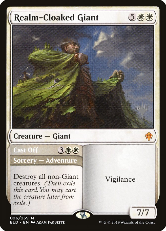 Realm-Cloaked Giant // Cast Off (Promo Pack) [Throne of Eldraine Promos] | Jack's On Queen