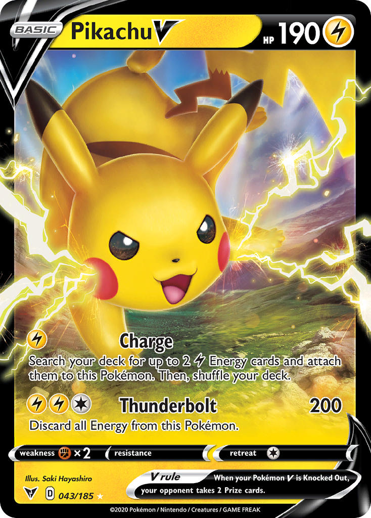 Pikachu V (043/185) [Sword & Shield: Vivid Voltage] | Jack's On Queen