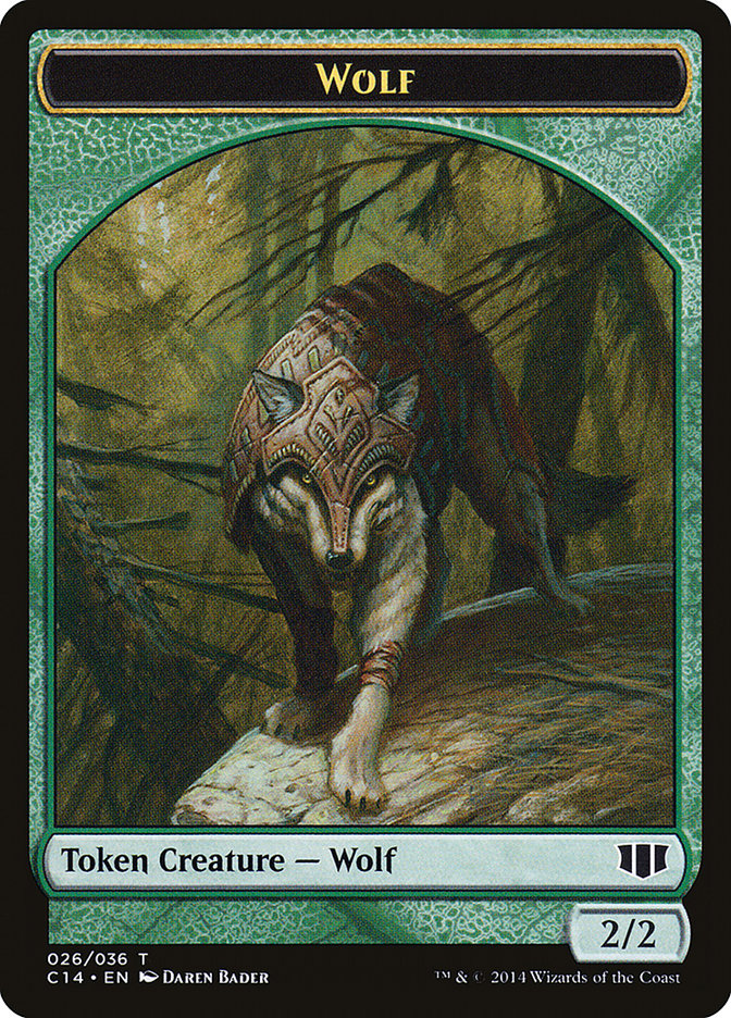 Treefolk // Wolf Double-sided Token [Commander 2014 Tokens] | Jack's On Queen