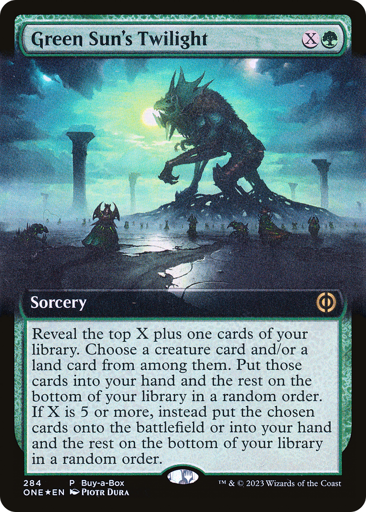 Green Sun's Twilight (Buy-A-Box) (Extended Art) [Phyrexia: All Will Be One] | Jack's On Queen