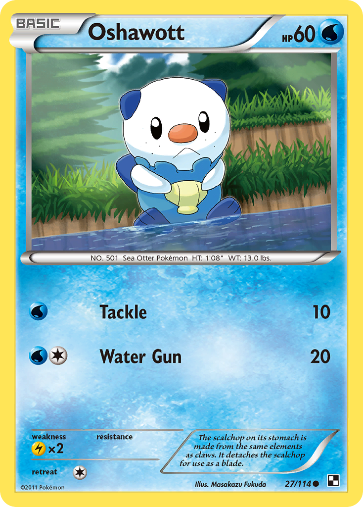 Oshawott (27/114) [Black & White: Base Set] | Jack's On Queen