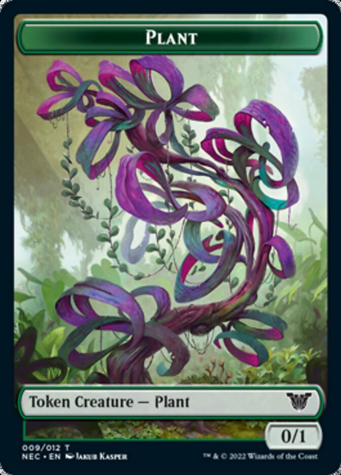 Plant // Treasure Double-sided Token [Kamigawa: Neon Dynasty Commander Tokens] | Jack's On Queen