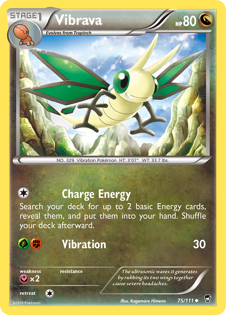 Vibrava (75/111) [XY: Furious Fists] | Jack's On Queen