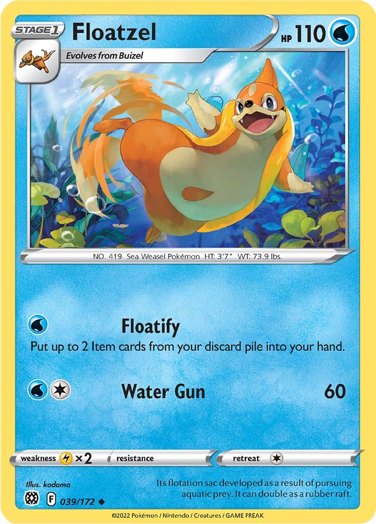 Floatzel (039/172) [Sword & Shield: Brilliant Stars] | Jack's On Queen