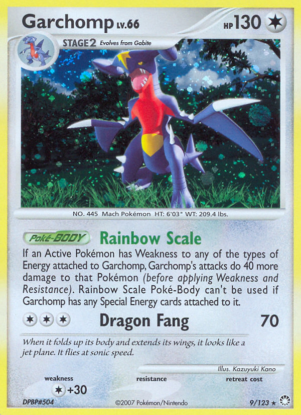 Garchomp (9/123) [Diamond & Pearl: Mysterious Treasures] | Jack's On Queen
