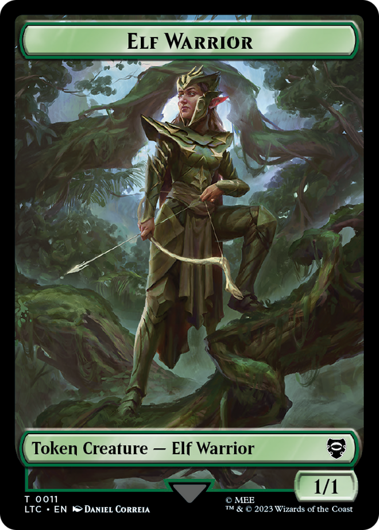 Elf Warrior // Bird Double Sided Token [The Lord of the Rings: Tales of Middle-Earth Commander Tokens] | Jack's On Queen