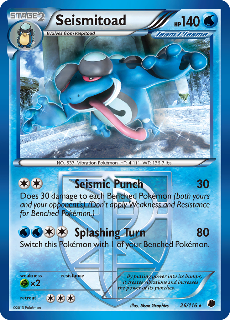 Seismitoad (26/116) [Black & White: Plasma Freeze] | Jack's On Queen