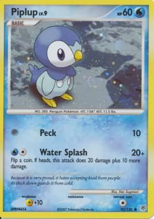 Piplup (93/130) (Cosmos Holo) [Diamond & Pearl: Base Set] | Jack's On Queen