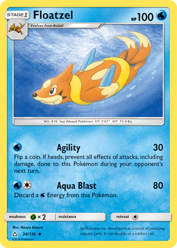 Floatzel (36/156) [Sun & Moon: Ultra Prism] | Jack's On Queen