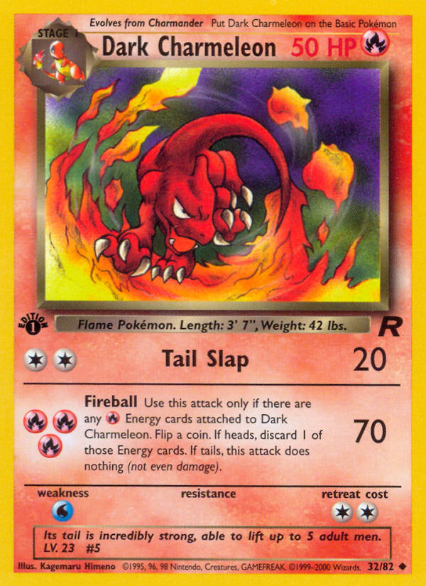 Dark Charmeleon (32/82) [Team Rocket 1st Edition] | Jack's On Queen