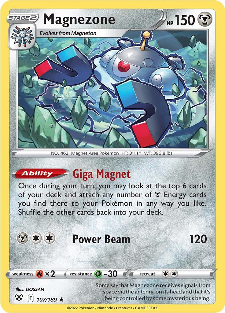 Magnezone (107/189) (Theme Deck Exclusive) [Sword & Shield: Astral Radiance] | Jack's On Queen