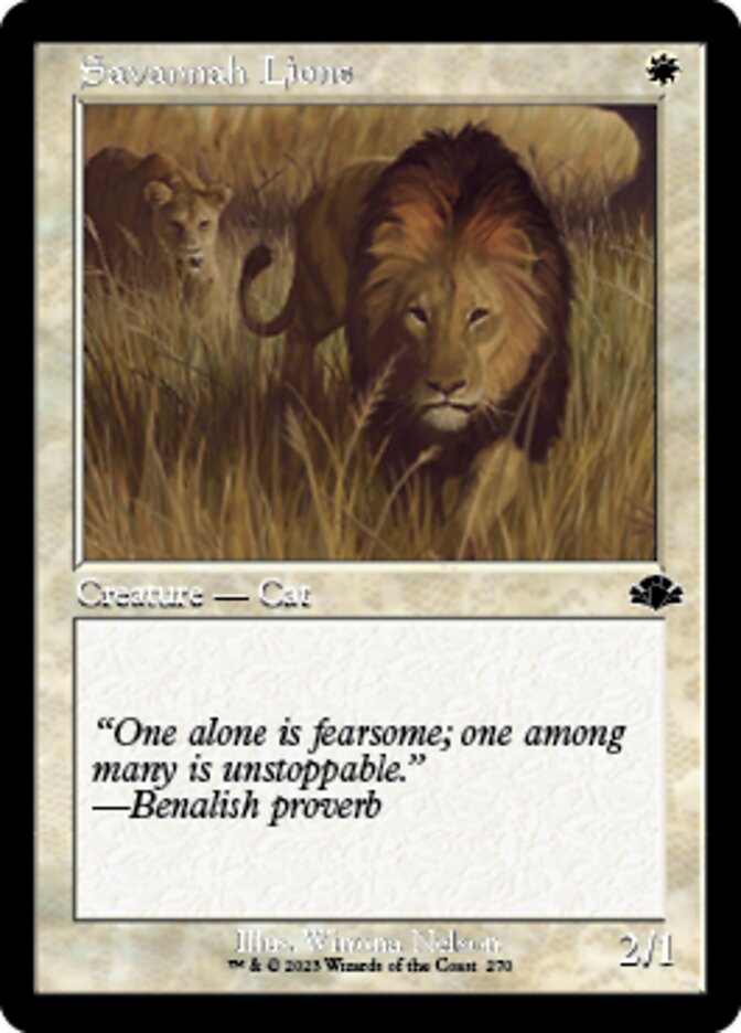 Savannah Lions (Retro) [Dominaria Remastered] | Jack's On Queen