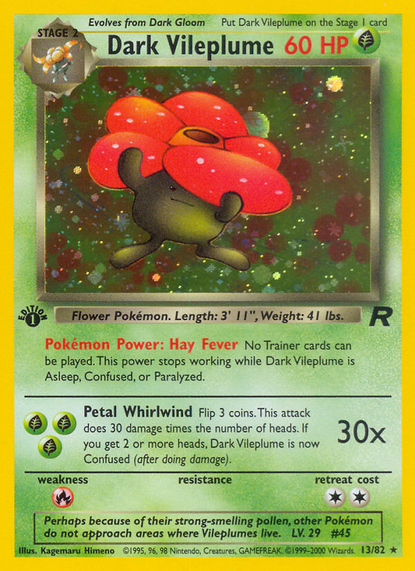 Dark Vileplume (13/82) [Team Rocket 1st Edition] | Jack's On Queen