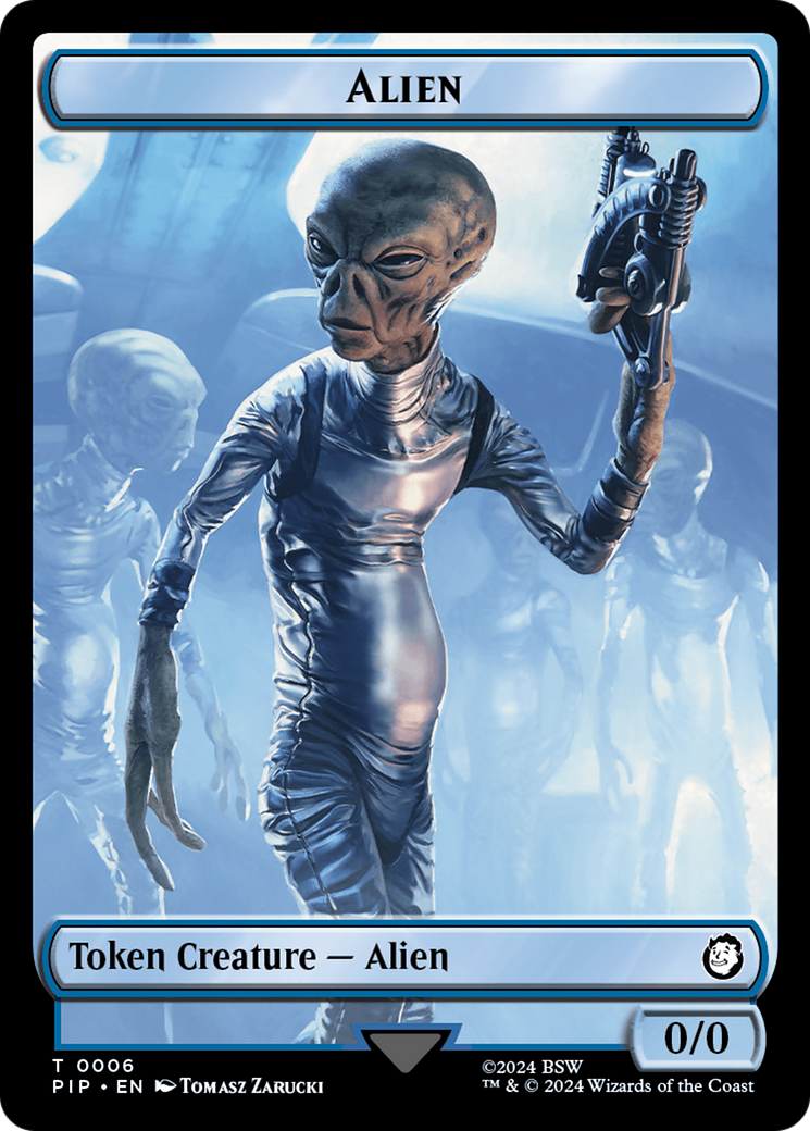 Alien // Clue Double-Sided Token [Fallout Tokens] | Jack's On Queen