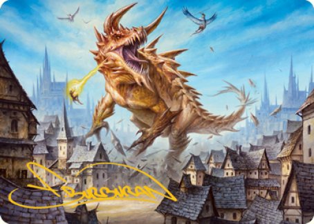 Tarrasque Art Card (Gold-Stamped Signature) [Dungeons & Dragons: Adventures in the Forgotten Realms Art Series] | Jack's On Queen