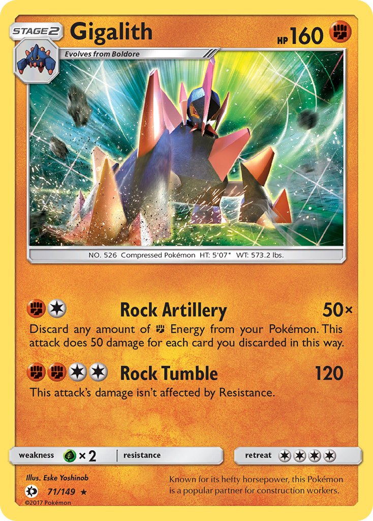 Gigalith (71/149) (Cosmos Holo) (Blister Exclusive) [Sun & Moon: Base Set] | Jack's On Queen