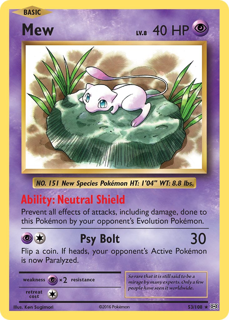 Mew (53/108) (Theme Deck Exclusive) [XY: Evolutions] | Jack's On Queen