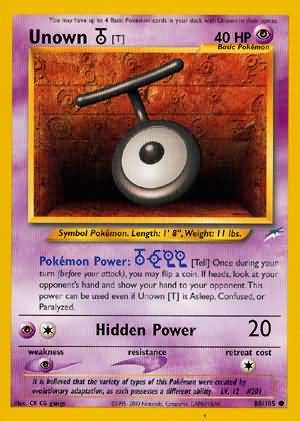 Unown [T] (88/105) [Neo Destiny Unlimited] | Jack's On Queen