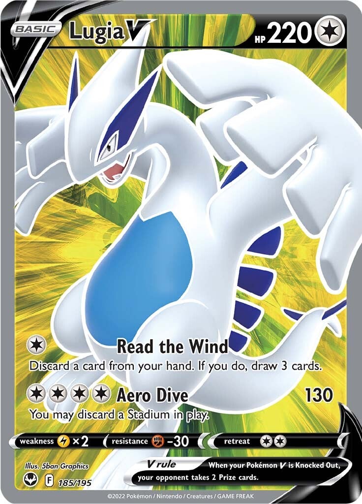 Lugia V (185/195) [Sword & Shield: Silver Tempest] | Jack's On Queen