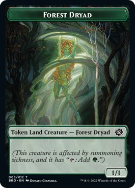 Powerstone // Forest Dryad Double-Sided Token [The Brothers' War Tokens] | Jack's On Queen