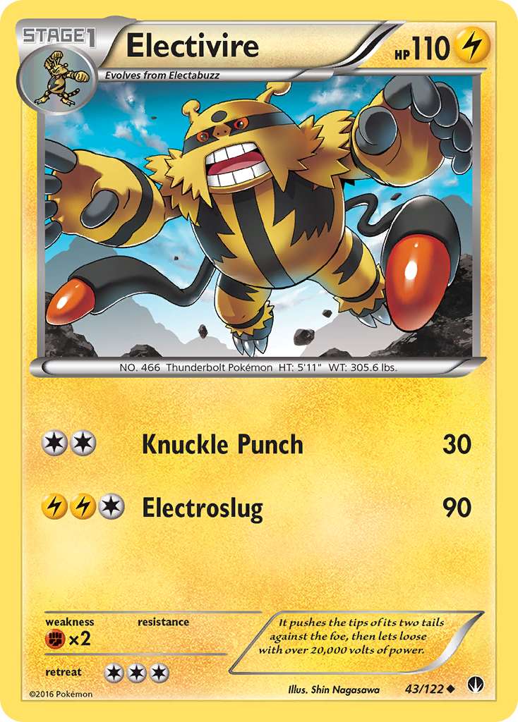 Electivire (43/122) [XY: BREAKpoint] | Jack's On Queen