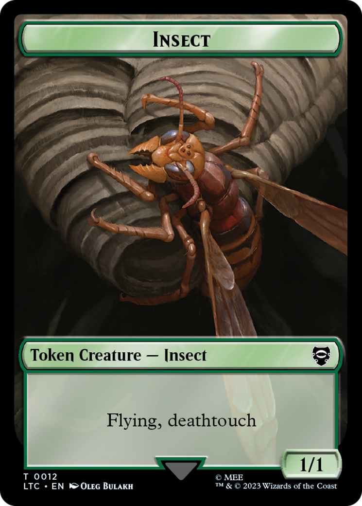 Elf Warrior // Insect Double Sided Token [The Lord of the Rings: Tales of Middle-Earth Commander Tokens] | Jack's On Queen