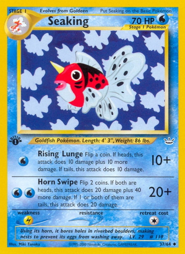 Seaking (37/64) [Neo Revelation 1st Edition] | Jack's On Queen