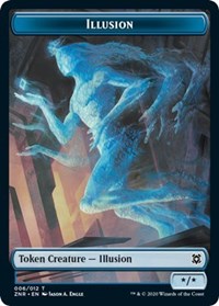 Illusion // Plant Double-sided Token [Zendikar Rising Tokens] | Jack's On Queen