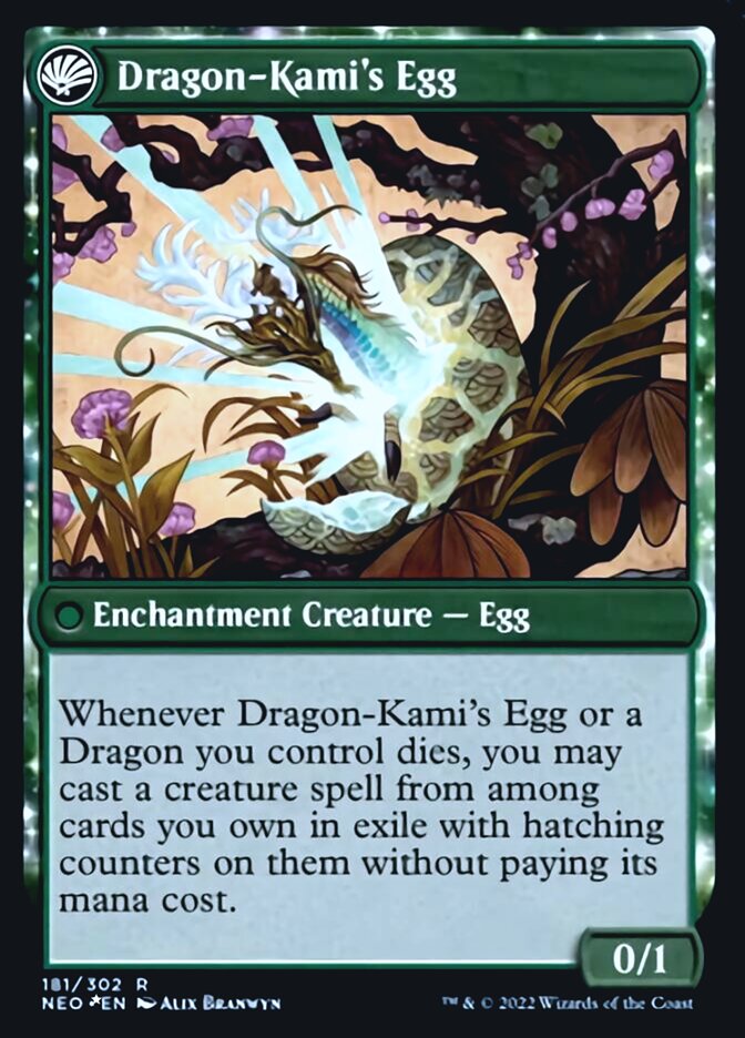 The Dragon-Kami Reborn // Dragon-Kami's Egg [Kamigawa: Neon Dynasty Prerelease Promos] | Jack's On Queen