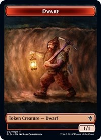 Dwarf // Food (17) Double-sided Token [Throne of Eldraine Tokens] | Jack's On Queen