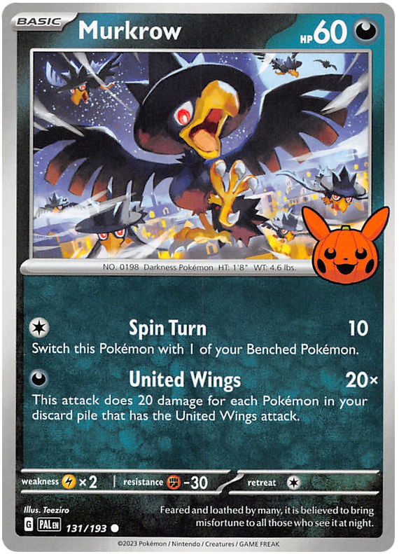 Murkrow (131/193) [Trick or Trade 2023] | Jack's On Queen