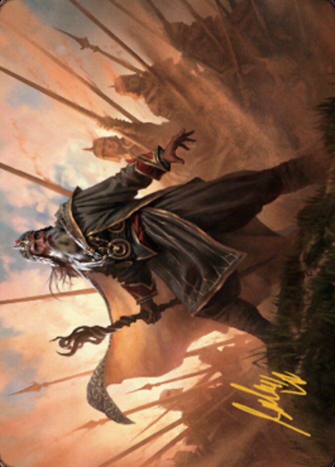 Hazezon, Shaper of Sand Art Card (Gold-Stamped Signature) [Dominaria United Art Series] | Jack's On Queen