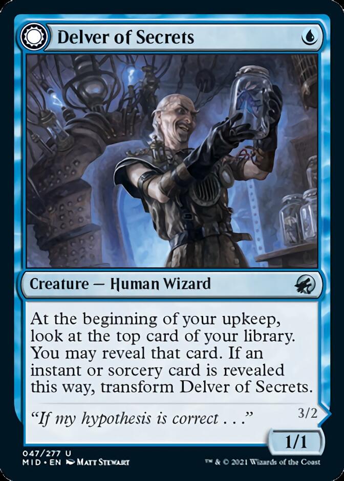 Delver of Secrets // Insectile Aberration [Innistrad: Midnight Hunt] | Jack's On Queen