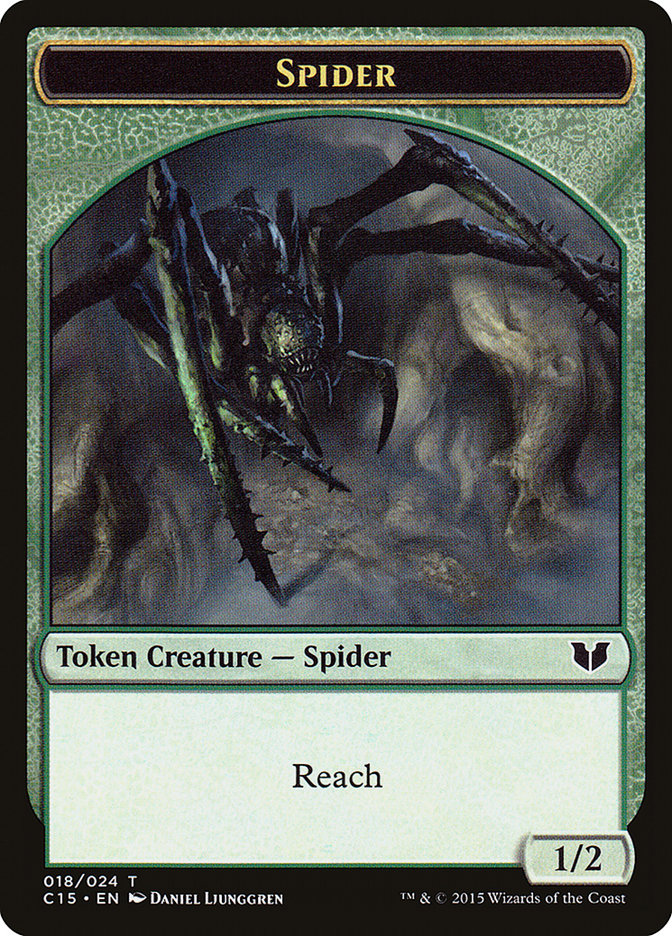 Saproling // Spider Double-Sided Token [Commander 2015 Tokens] | Jack's On Queen