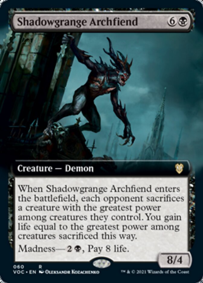 Shadowgrange Archfiend (Extended) [Innistrad: Crimson Vow Commander] | Jack's On Queen