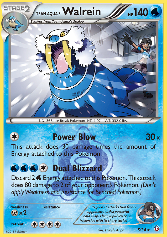 Team Aqua's Walrein (5/34) [XY: Double Crisis] | Jack's On Queen