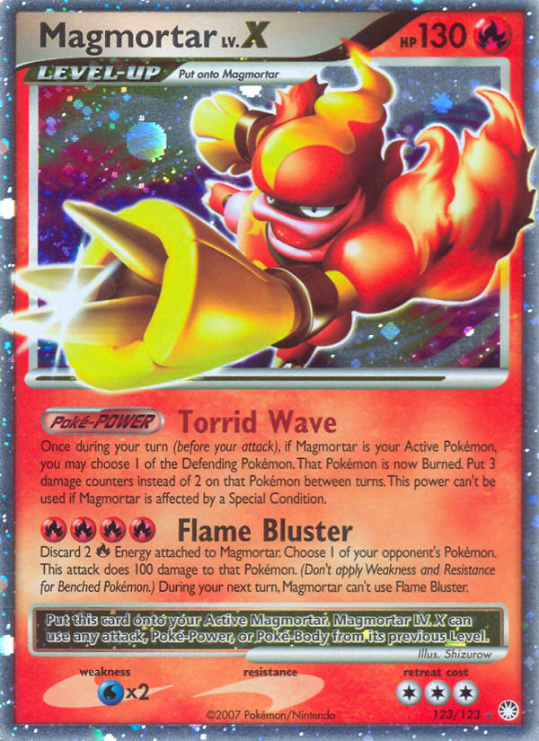 Magmortar LV.X (123/123) [Diamond & Pearl: Mysterious Treasures] | Jack's On Queen