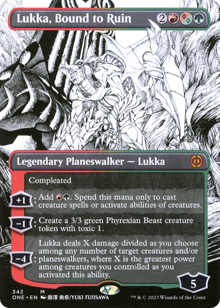 Lukka, Bound to Ruin (Borderless Manga) [Phyrexia: All Will Be One] | Jack's On Queen