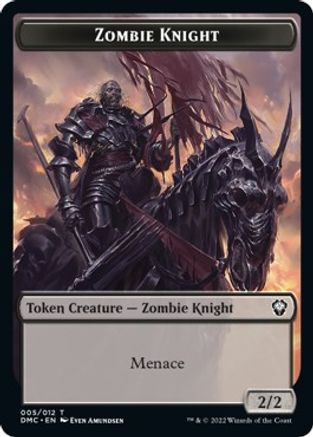 Zombie Knight // Warrior Double-sided Token [Dominaria United Commander Tokens] | Jack's On Queen